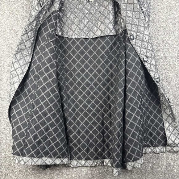 Coldwater Creek Womens XL Gray Textured Diamond Button Front Jacket Blazer - Picture 7 of 9